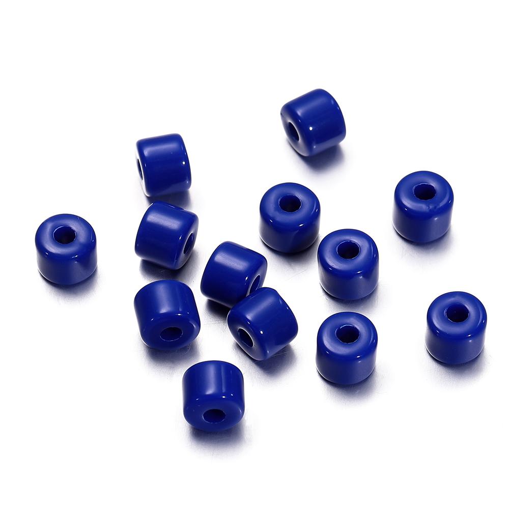 50/100pcs 5x6mm Acrylic Tube Beads Spacer Loose Bead for Necklace Bracelet Earrings Findings DIY Jewelry Making Accessories