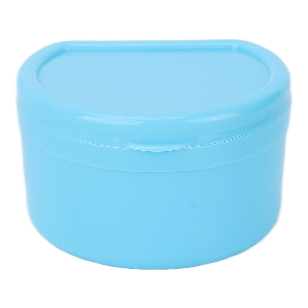 Portable Dental Retainer Box False Teeth Storage Box with Basket Net Container for Travel