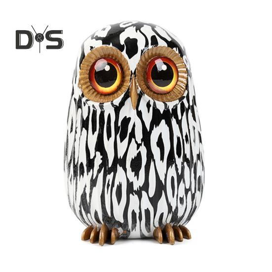 Graffiti-Eulenfigur, Harz-Eulen-Ornament, Desktop-Mehrfarbige Eulenstatue für Zuhause, TV-Ständer, Büro, Bücherregal, Schreibtisch-Dekoration