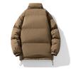 Men's 2025 Stand Collar Cotton Puffer Jacket - Winter Warm, Thick, Solid Color, Casual Coat