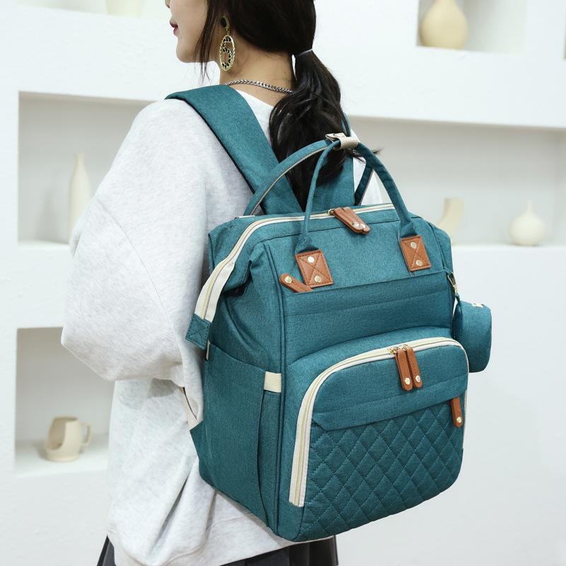 Mommy Bag Large Capacity Mommy Backpack New Outward Baby Mom Lightweight and Fashionable Maternal and Child Bag Pregnant Bag