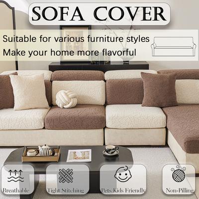 1pc Jacquard Sofa Slipcover Non-slip Stretch Sofa Cover Couch Cover Furniture Protector For Living Room
