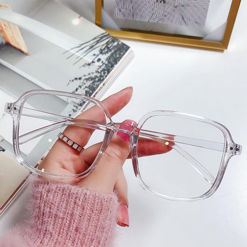 

Трендовые очки от миопии с большой оправой и защитой от синего света, модный дизайн с простым лицом и рисовым гвоздиком Empty Frame