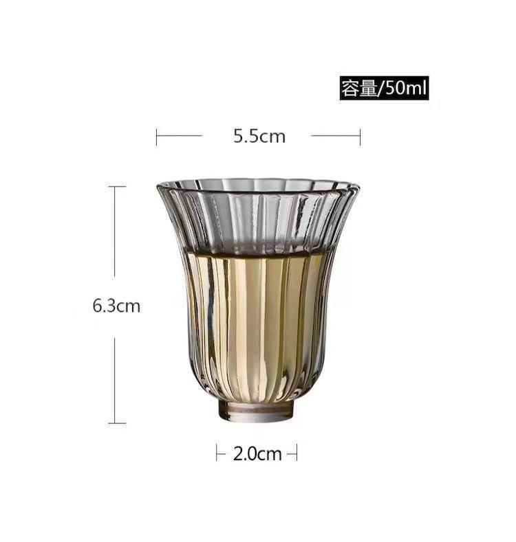 

Мини-чашка для чая с одним лепестком, утолщенная, термостойкая, с высоким содержанием кремния, простая бытовая чашка для чая кунг-фу 50ml