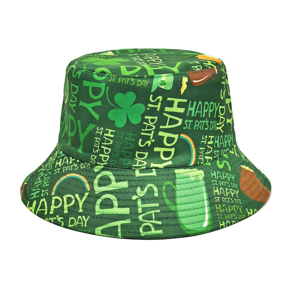 Saint Patrick Floral Digital Print Vintage Style Sun Hat For Spring Party And Outdoor