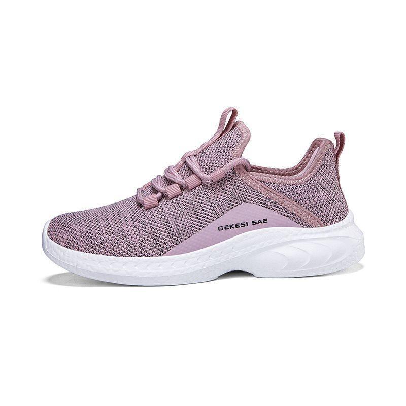 Spring New Travel Shoes Running Shoes Women's Flying Woven Breathable Sports Fitness Lightweight Casual Shoes