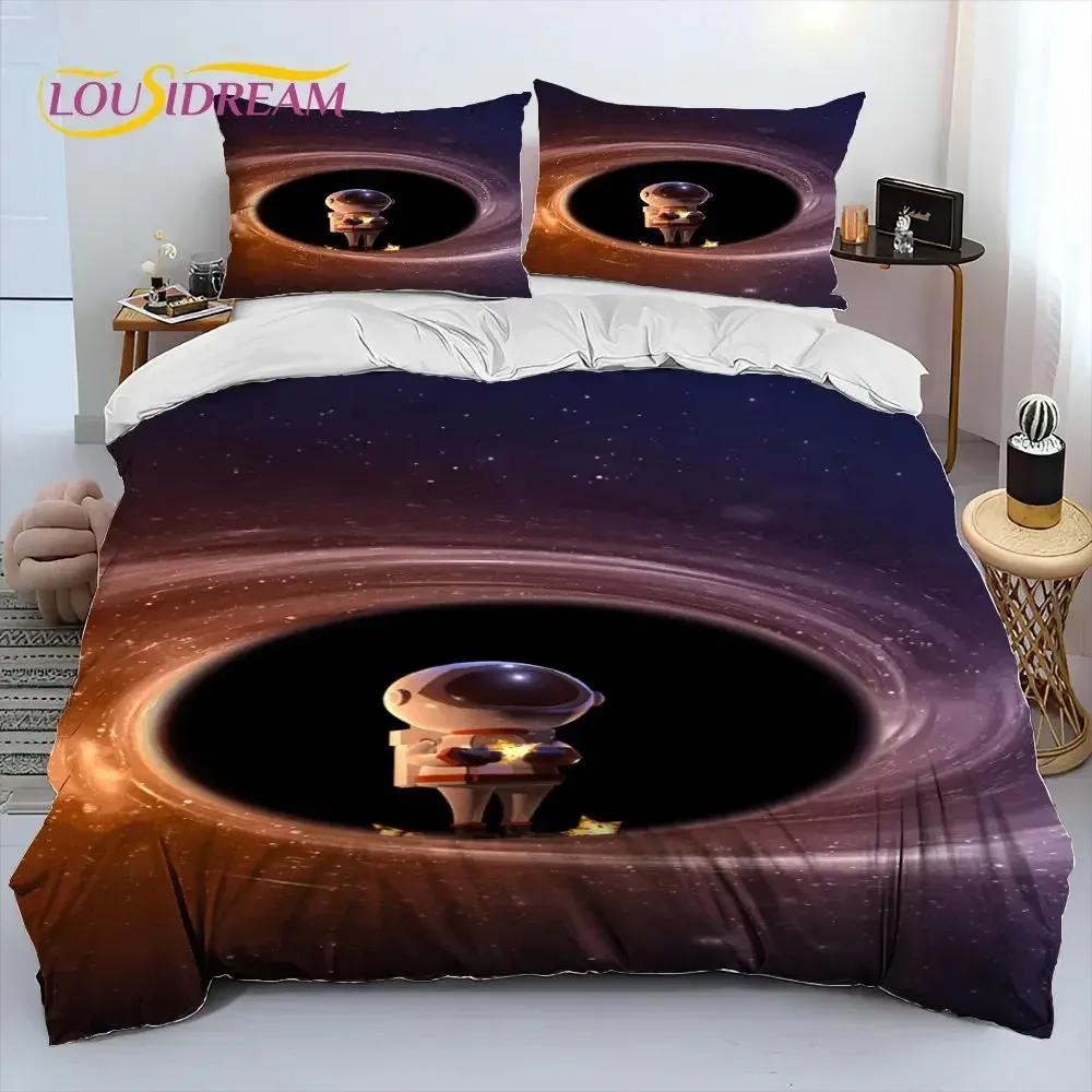 

Astronaut Space Cartoon Comforter Bedding Set,Duvet Cover Bed Set Quilt Cover Pillowcase,King Queen Size Bedding Set for Child 70x133cm 2pcs