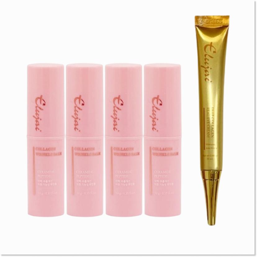 [Elujai] Kollagen Multi-Balsam Fältchenstift 4 Stück - Koreanischer Anti-Aging Balsamstift