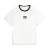 Li Ning Sports Lifestyle Series High Street American Vintage Casual Comfortable Breathable Short Sleeve T-Shirt Women T-Shirts Off-White AHSV294-1