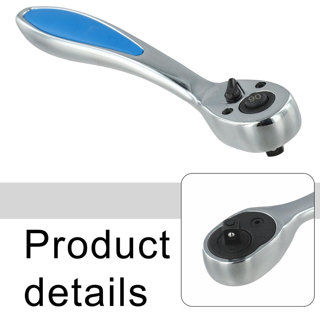 Ratchet Wrench 14 Inch with 90 Tooth Reversible Socket Compatible with 3/8 Ratchets for Increased Flexibility in Repair Tasks