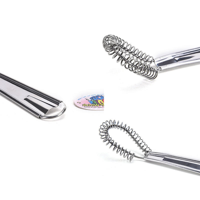 2016  Cooking Tools Steel Egg Beater Mini Whisk Milk Frother Foamer Coffee Mixer Spring Sauce Blender Accessoire De Cuisine