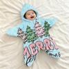 Baby Flanell Puckdecke mit Weihnachtsdruck - - Aufwach-Schlafsack für Neugeborene, Outdoor-Reiseumhang