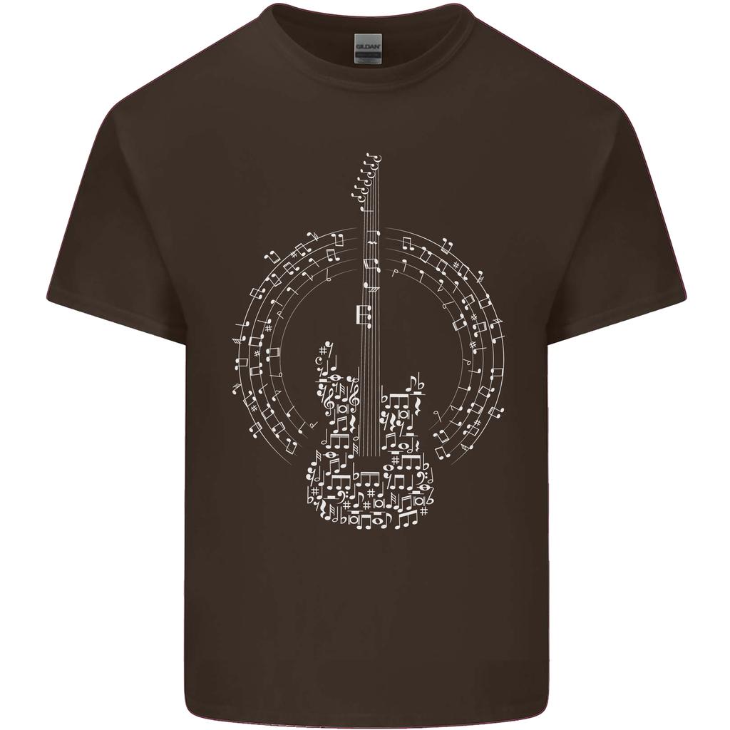 Gitarrennoten Elektrischer Gitarrist Spieler Rock Unisex Leichtes Baumwoll-T-Shirt