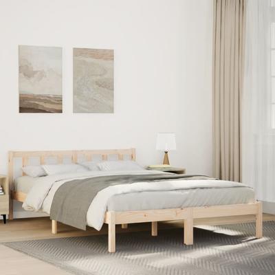 Vidaxl Longer Bed Without Mattress, 160X210 Cm, Solid Pine Wood
