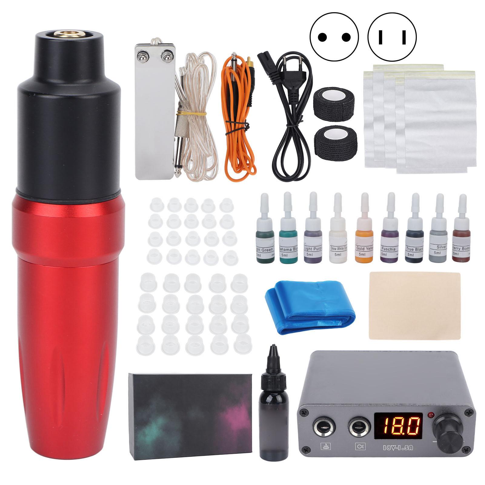 

Профессиональная ротационная ручка для татуировок блок питания ножная педаль практика чернила полный набор татуировочной машины 100-