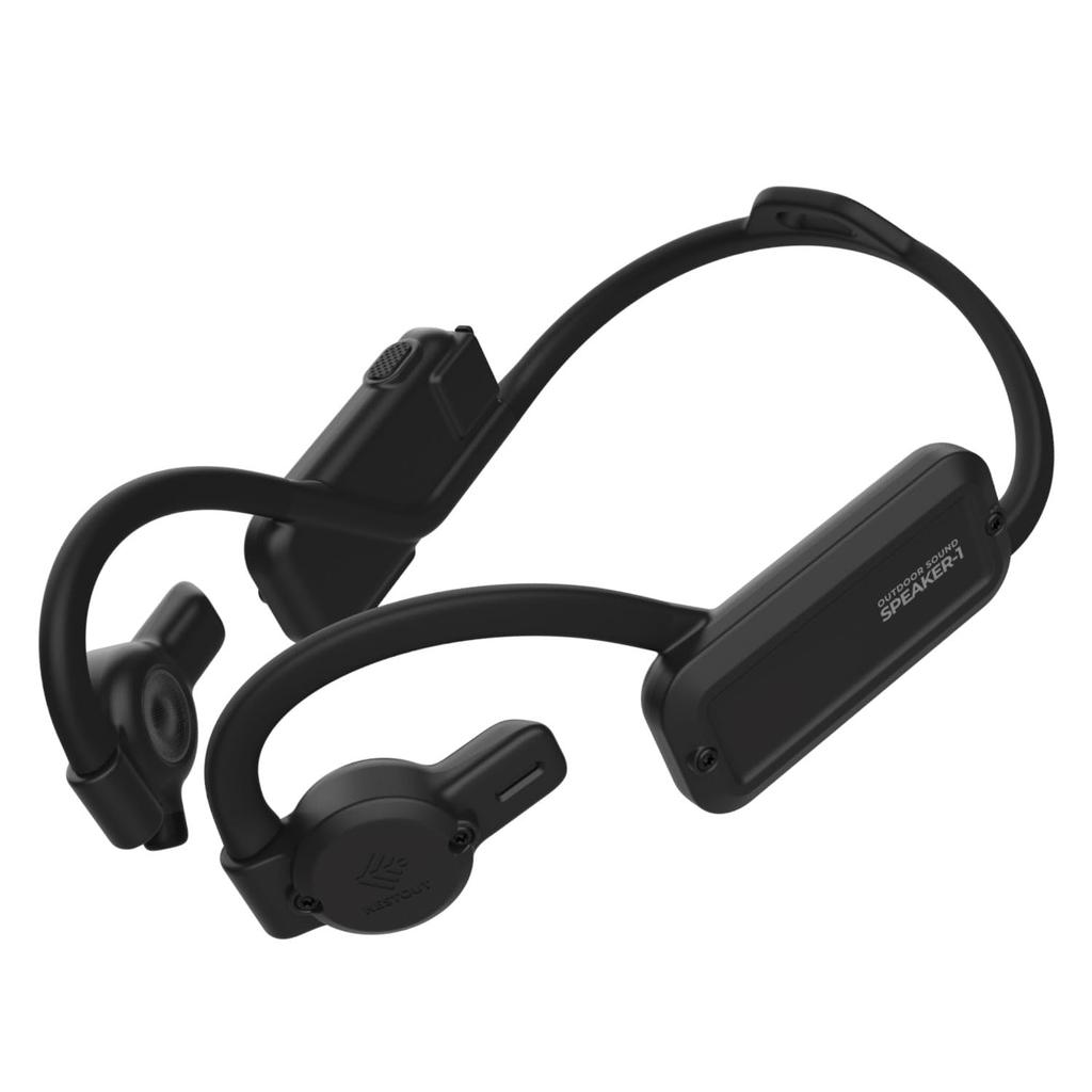 ELECOM NESTOUT Bluetooth Black SPEAKER-1 Earphones, Open-Ear Type, (LBT-NEST-SP1BK)