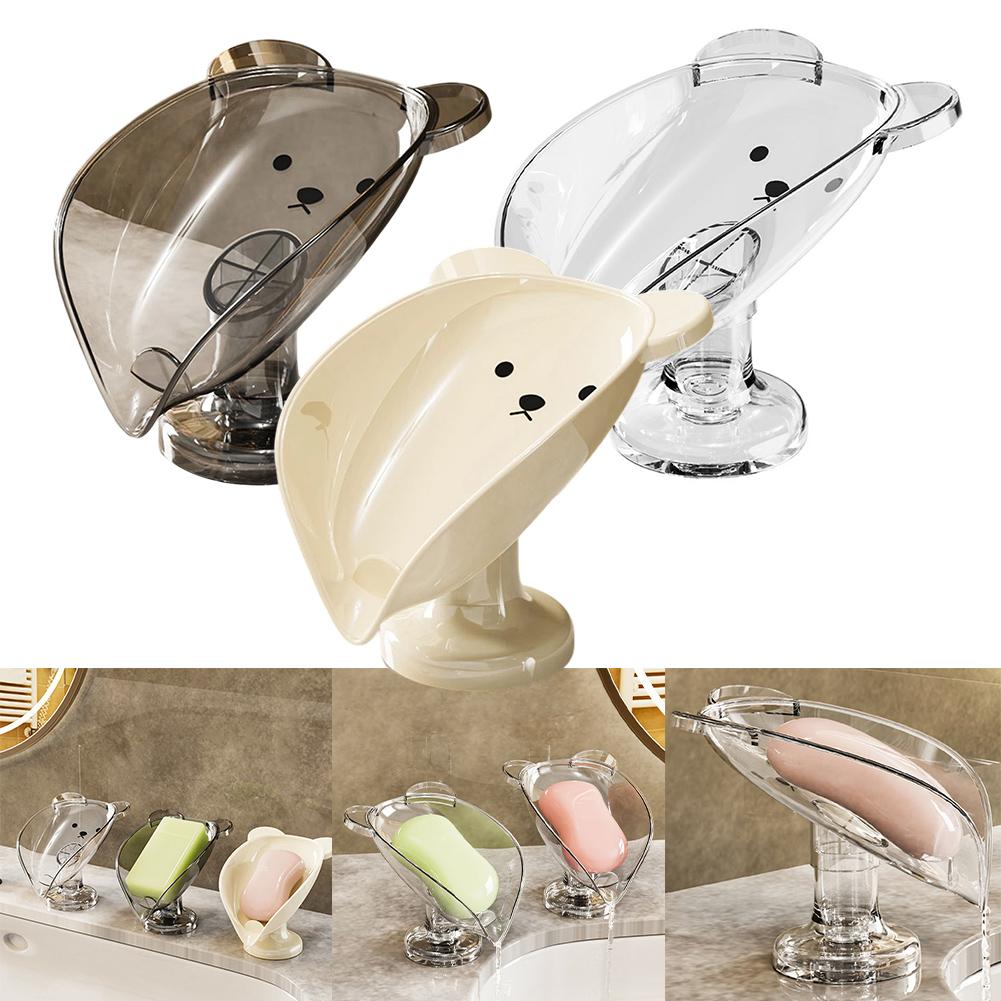 Suction Mount SOAP Dish with Smart Tilt Design to Prevent Water Buildup