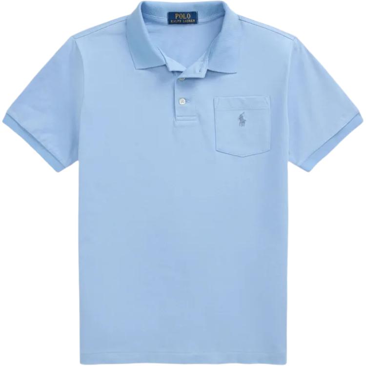 Polo Ralph Lauren Polo Shirt Ss25 Pony Embroidered Pullover Pocket Short Sleeve Kids Tops 323970332-006