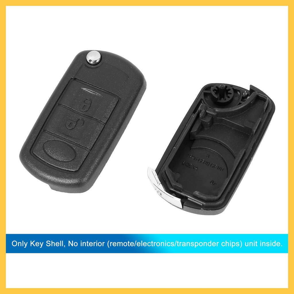REPAIROCK Car Key Unprocessed Fresh Key Remote 3 Compatible with Land Car Replacement Part Shell, Fob, Control, Buttons, Rover,