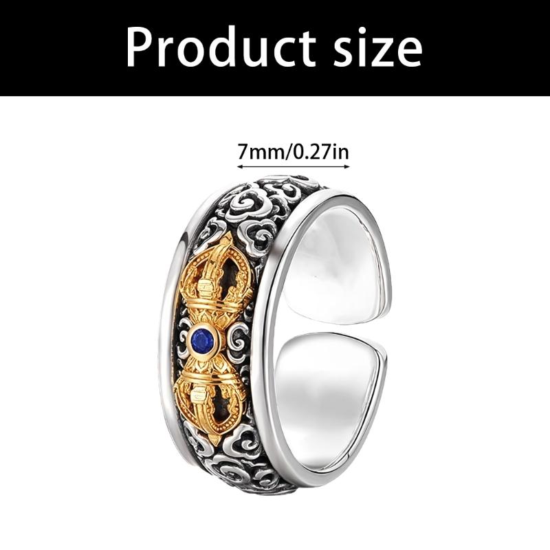 Adjustable Exquisite Handmade Copper Vajra Ring Finger Accessories For Cultural Event Unique Accessory