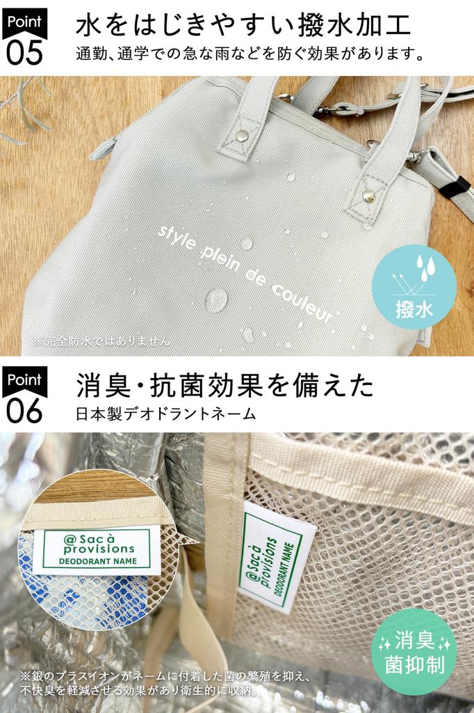 Plein de Insulated Lunch Bag Wire Bag Lunch Bag and can also be used as an insulated lunch Lunch Bag [Style Couleur] [Lunch M] (Stylish bag!) (Powder