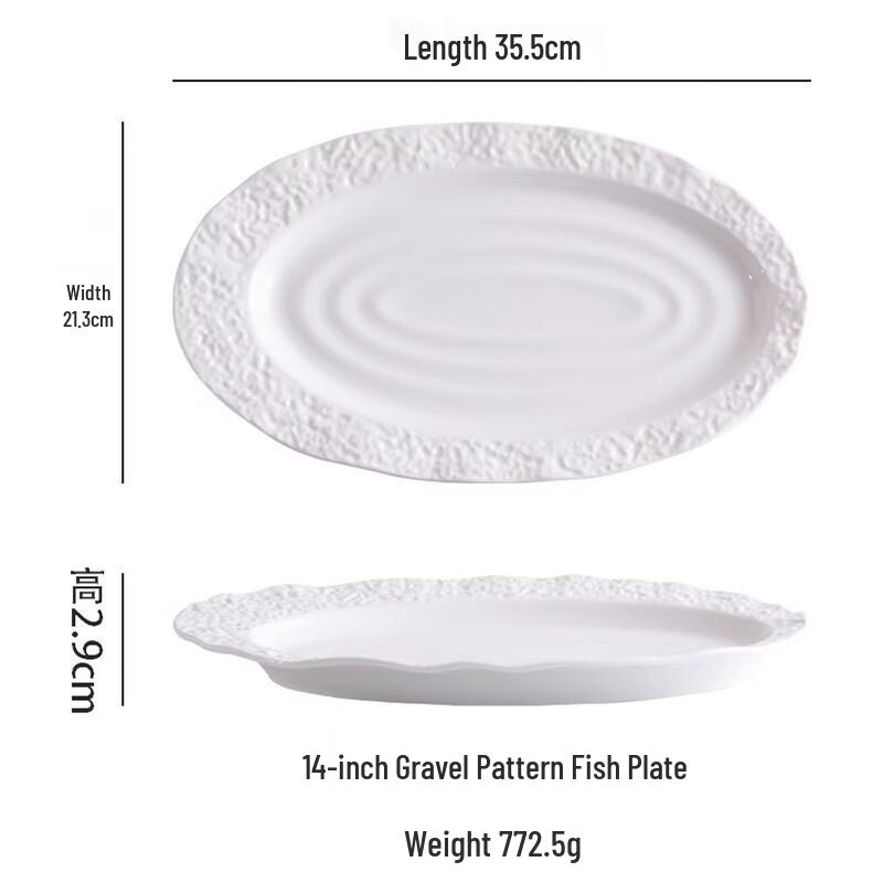 Nordic Ceramic Oval Serving Plate