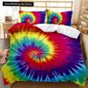 Boho Tie Dye Duvet Cover Set Hippie Bed Sets Blue Purple Colorful Twin Bedding Set Gypsy Queen King Size Polyester Qulit Cover