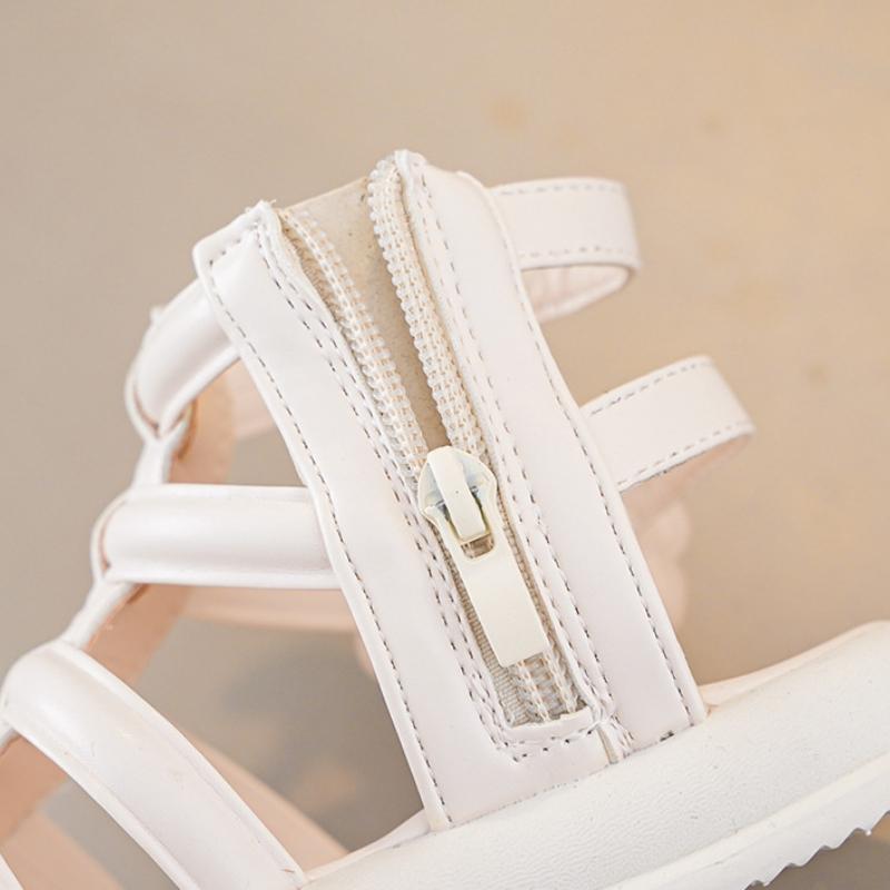 Girls' Sandals, Summer Children's Roman Shoes, Big Children's Soft Sole, Exposed Toe, Little Girls' Princess Shoes, Stylish