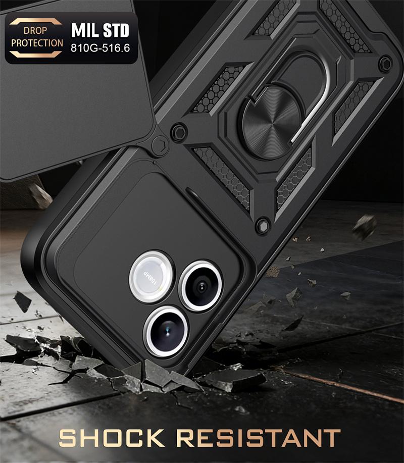 Funda For Honor 600 Lite Honor600 Pro 5G Armor Car Magnetic Ring Bracket Case For Honor 600 Pro Coque Slide Lens Protector Cover