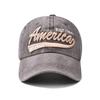 Cotton flag baseball cap washed America embroidered baseball cap foreign trade Europe and the United States independence day cap