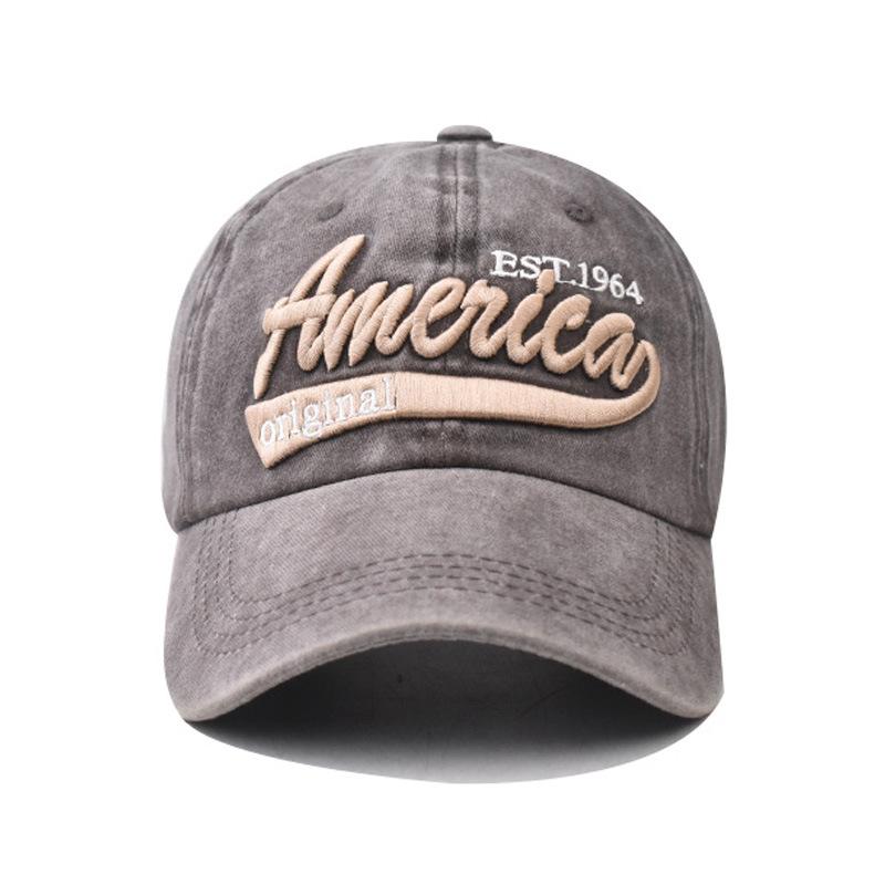 Cotton flag baseball cap washed America embroidered baseball cap foreign trade Europe and the United States independence day cap