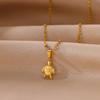 Cute Sea Turtle Pendant Stainless Steel Necklaces For Women Gold Color Animal Aesthetic Pendant Necklace Aesthetic Jewelry