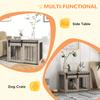 Dog Crate Furniture with Removable Cushion for Medium Dogs, 80 X 54 X 57cm - Brown
