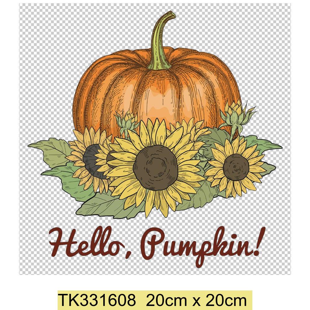 Thanksgiving Iron on Transfers Patches Hello Fall Vinyl Heat Transfers Patches Decals Autumn Design Heat Transfer Stickers