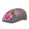 Beret female summer embroidery flower shading breathable tide hat Chinese style square dance hat