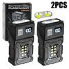 Mini LED Taschenlampe Outdoor Tragbar Magnetische Taschenlampe Lampe für Camping Angeln Wandern Arbeitslicht mit rotem Warnlicht