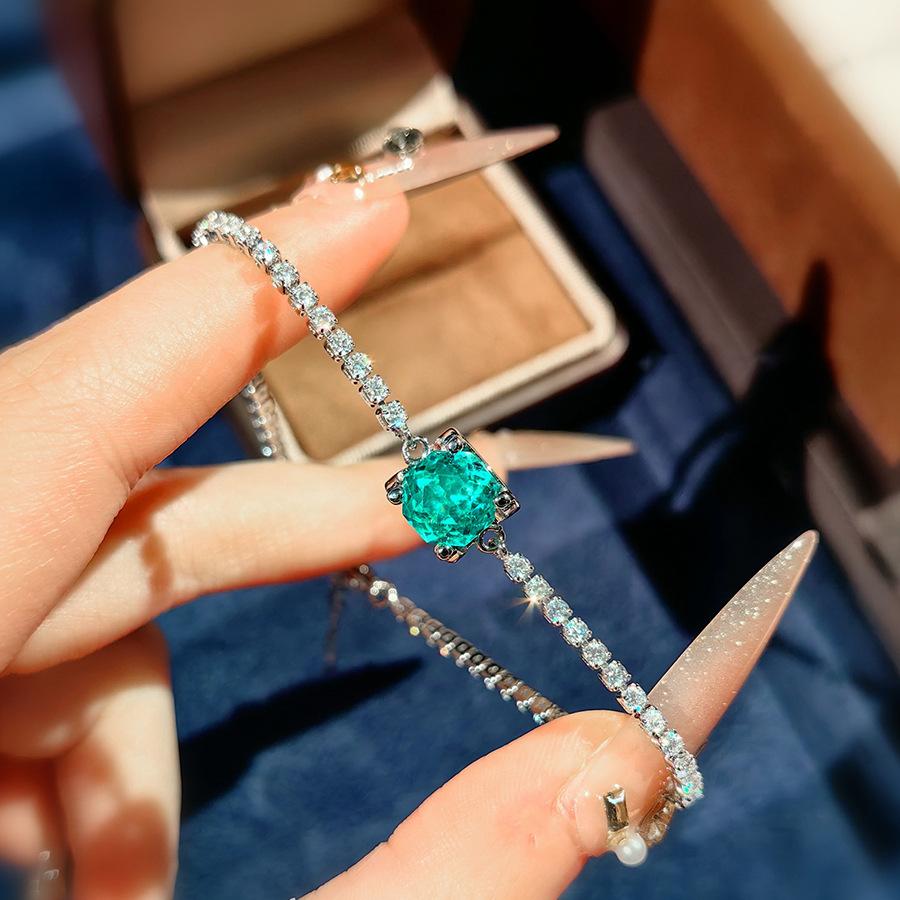 Classic Bull Head Star Anise Rose Cut Paraiba Pendant Necklace Colorful Diamond Stud Earrings Pink Diamond Ring Sea Blue Bracelet