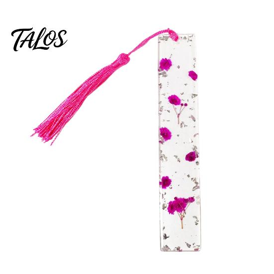 Aesthetic Page Holders Dried Flower Resin Bookmarks with Tassels, Double-Sided Magnetic Birthday Gift for Readers Book Lovers Friends, Pretty