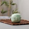 Green Ceramic 3D Carp Gaiwan Tea Set Tea Cup and Saucer Set Chinese Pot Cups and Mugs Teacups Coffeeware Teaware Teeware Teware