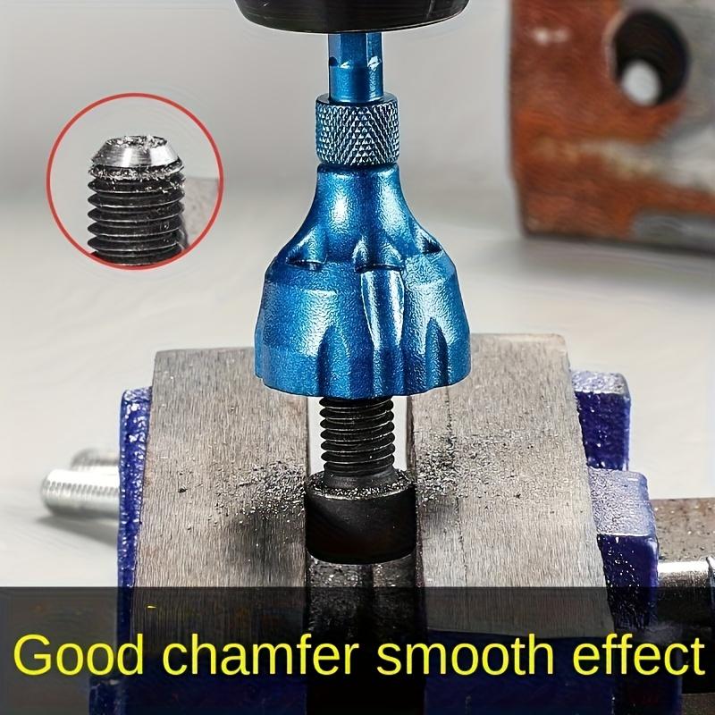 1PC External Chamfering & Deburring Machine – Outer Circle Chamfering, Thread Fillet Trimming & Screw/Bolt Trimming Tool