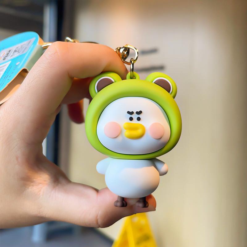 Endearing Cartoon Silicone Duck Keychain Eyecatching Styles Festivities For