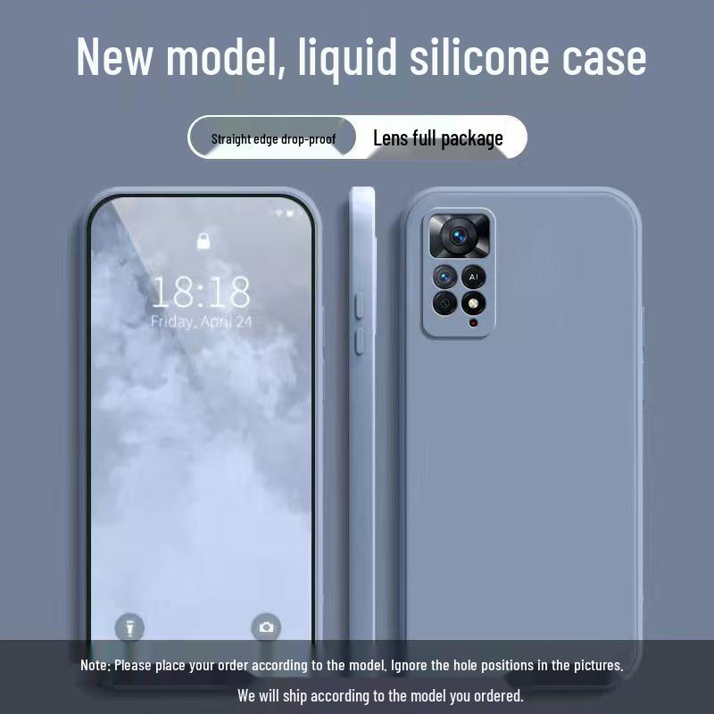 Redmi Note 11E Pro Liquid Silicone Anti-Drop Solid Color Case