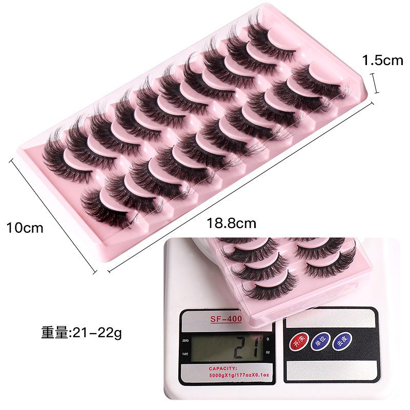 High Imitation Mink False Eyelashes, Multi-Layer Thick Crossed Eyelashes 8D Fluffy Eyelash