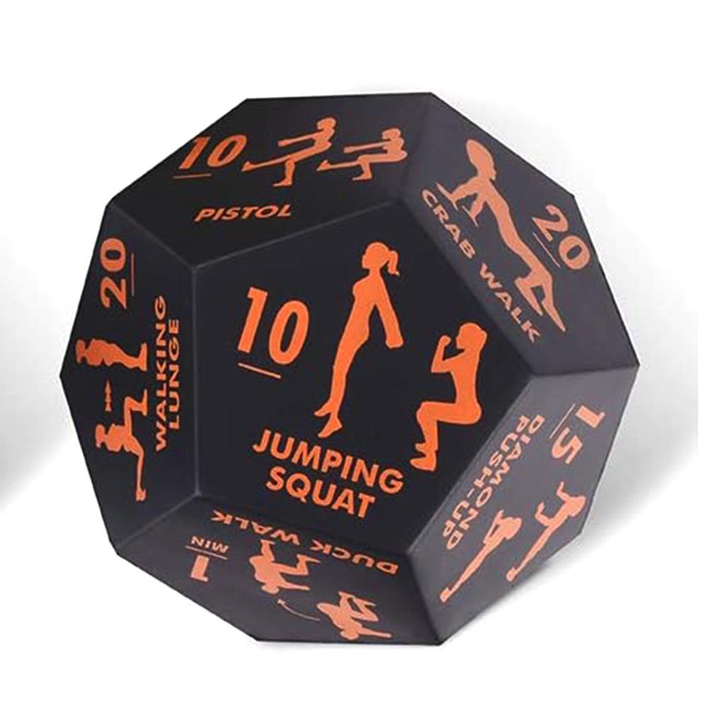 Dadi Azione Scelta Fitness Portatili a 12 Facce Leggero Giocattolo Interattivo per Esercizio Divertente Morbida Schiuma Dadi Allenamento Peso Corporeo HIIT