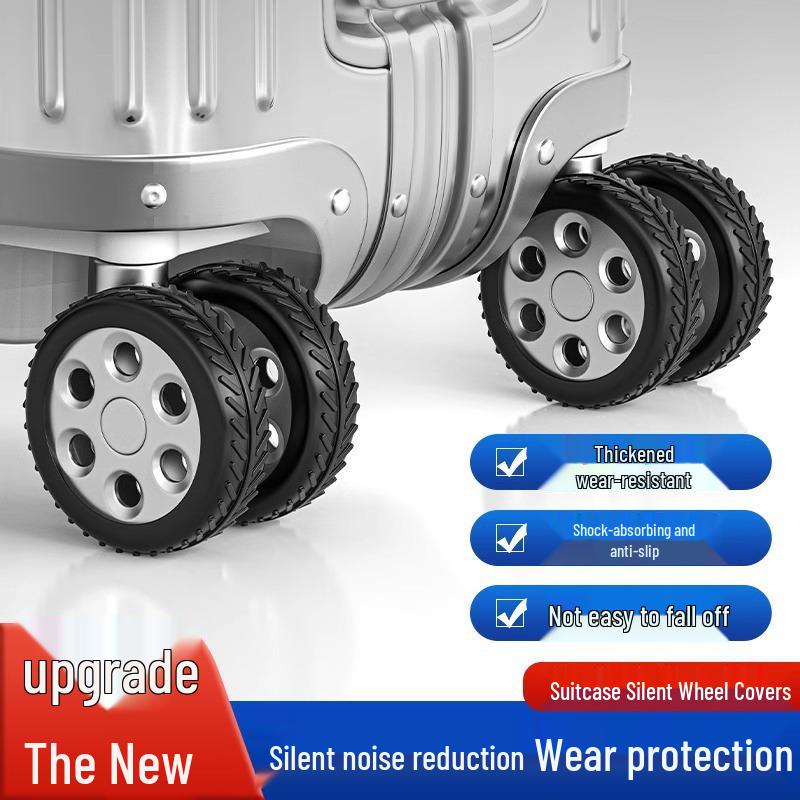 Silicone Silent Luggage Wheel Cover - Universal Replacement Accessory