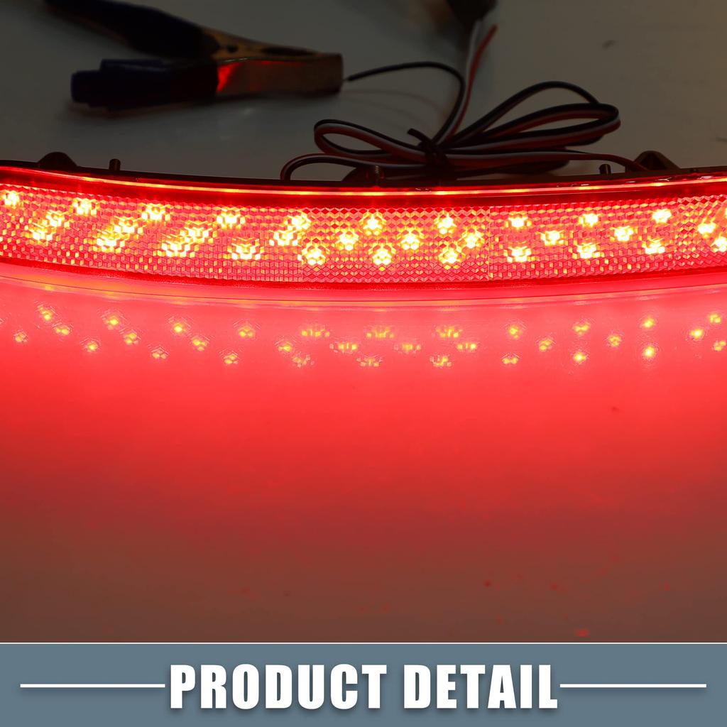 ABSOPRO Rear Bumper Fog Brake and Tail Lights Red Compatible with Suzuki Forster Red Set of 2 Reflectors, (84281SC010, 84281SC000), LEDs, (2009-2018),