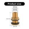 1/2 Stück Messing Gewindeverbindungsstücke Mit Gummidichtungen G3/8" x G1/2" Für Regentonnen Tanks Und Behälterinstallationen
