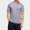 adidas Round Neck Short Sleeve Sports T-Shirt Men Tops White Purple DZ8873