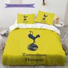FC Tottenham Hotspur Logo Pattern Bedding Home Decoration Birthday Gift (1 * Duvet Cover + 2 * Pillowcase, Without Core)