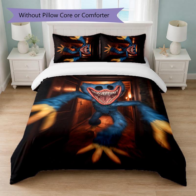 Poppy Playtime Print 3Pcs Duvet Cover Set 1 Duvet Cover and 2 Pillowcases Soft Bed Linen For Household Bedroom